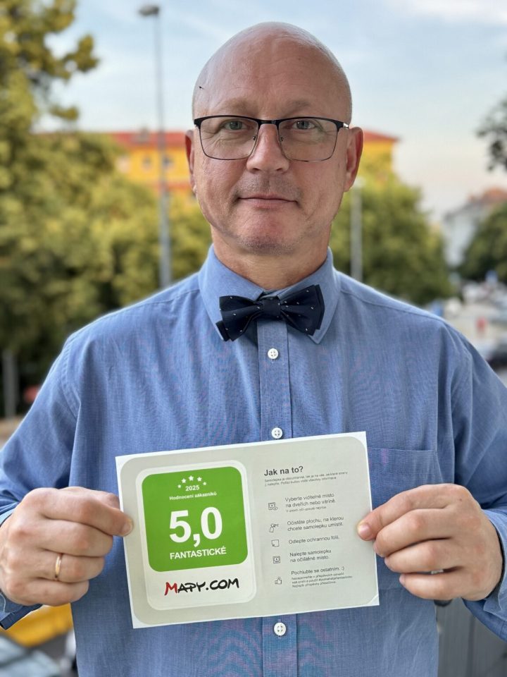 Hynek Lytvyn s&nbsp;oceněním Mapy.com 2025 — hodnocení zákazníků 5,0 Fantastické